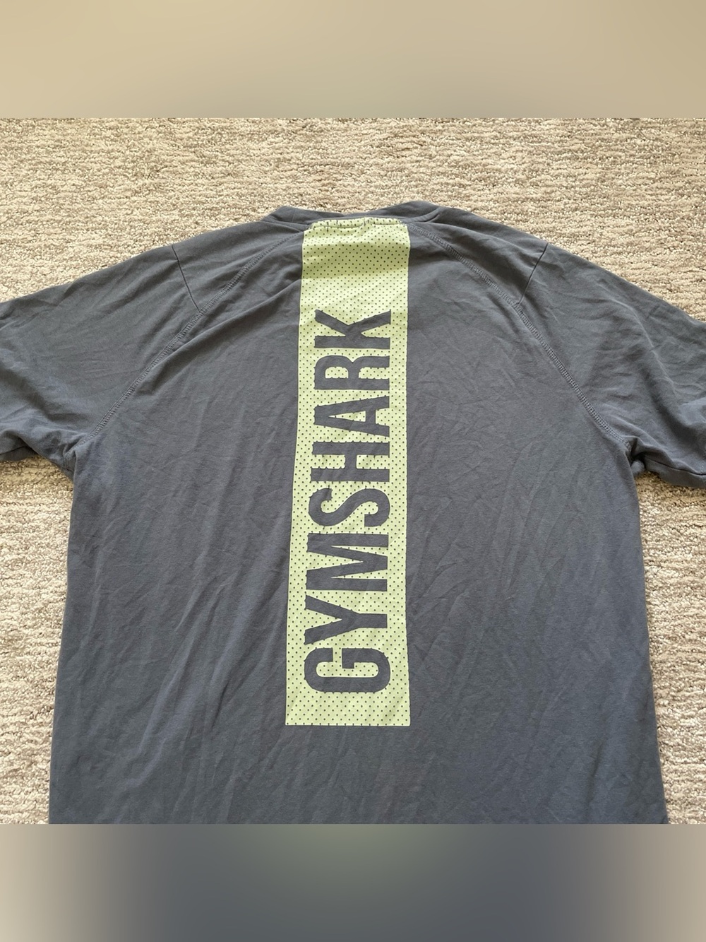 Gymshark Bold T-Shirt Mens Small Gray Muscle Fit Graphic Gym Tee Short Sleeve